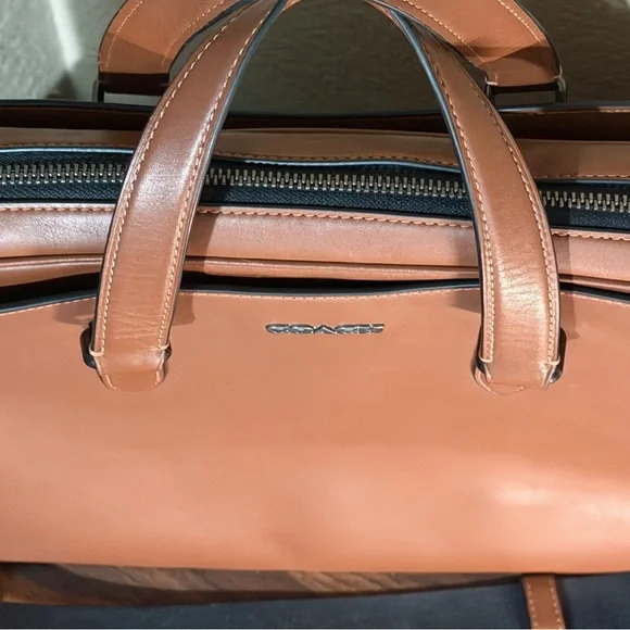 RARE Coach Graham Slim Brief / Laptop Bag – Smooth Calf Leather in Saddle Brown